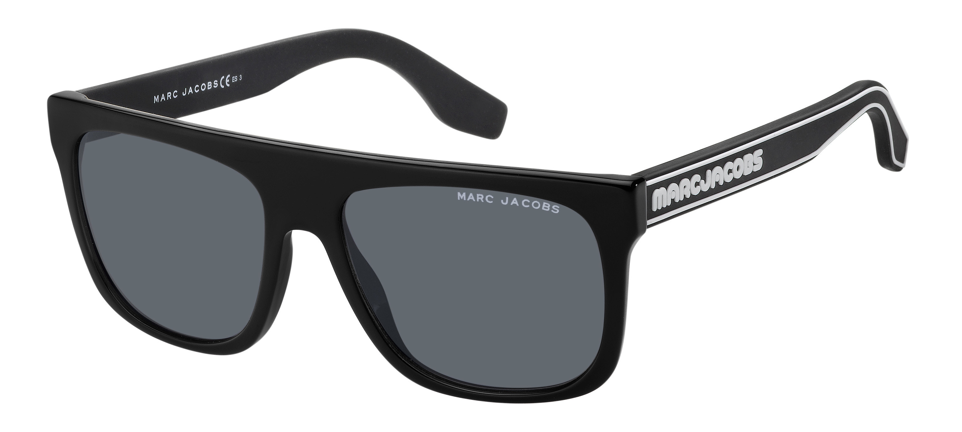 Marc Jacobs Marc 357/S square sunglasses in Black (Ir Grey Blue)