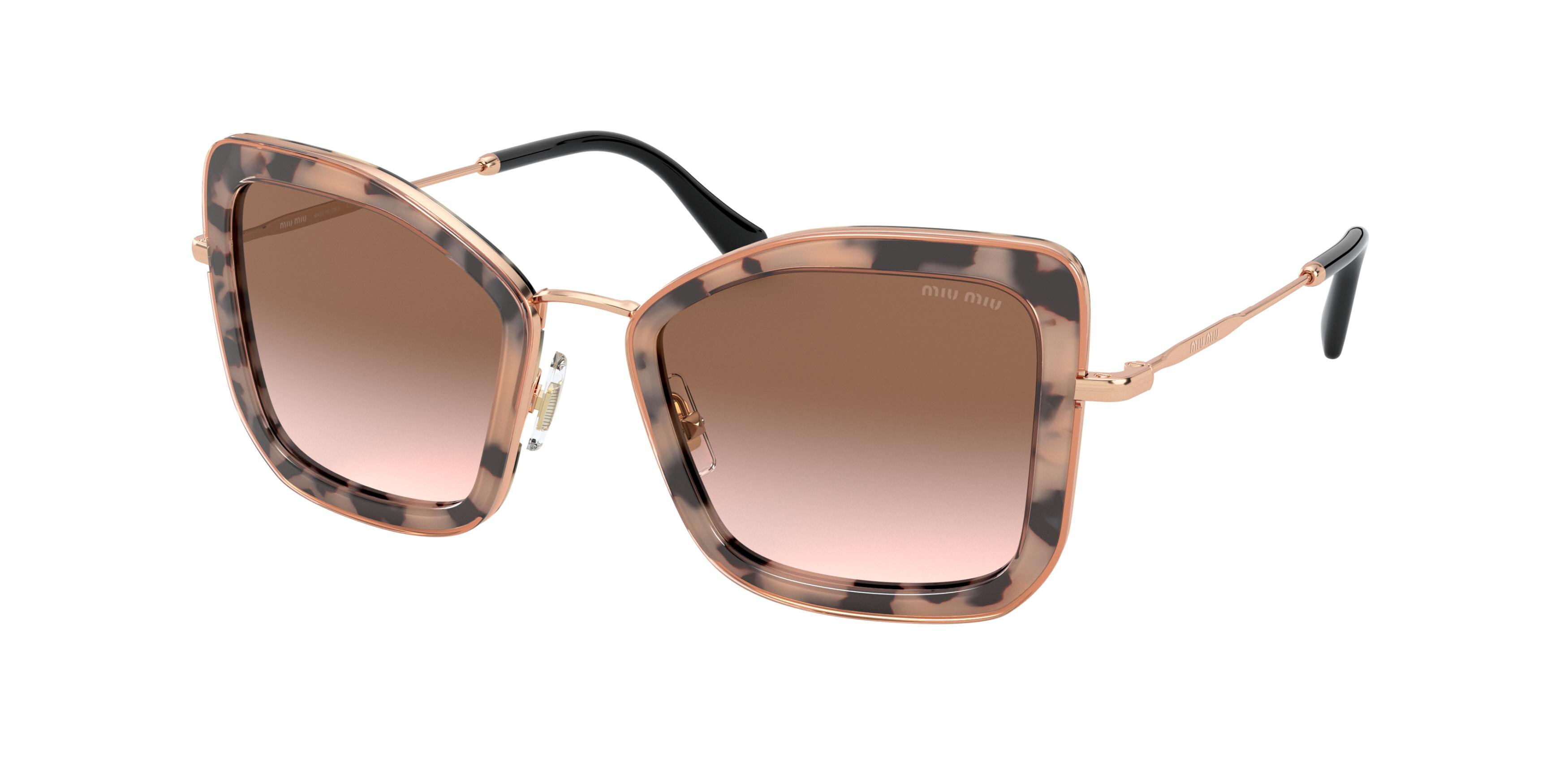 Miu Miu MU 55VS square sunglasses in Havana Pink