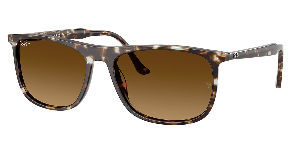 Ray-Ban RB2216F round sunglasses in Havana Yellow Turtle/Gradient Brown