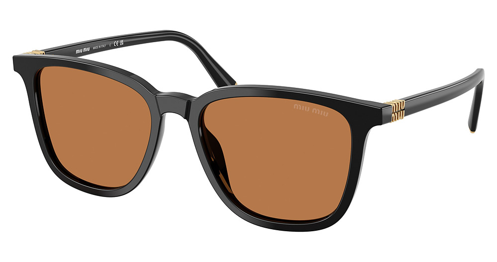 Miu Miu MU B03SF round sunglasses in Black/Brown