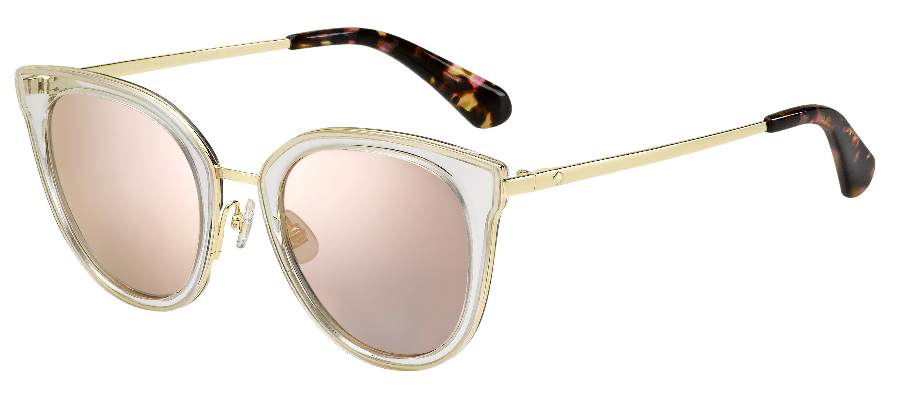Kate Spade Jazzlyn/S cateye sunglasses in Pink Gold (0 J Grey Rose Gold)