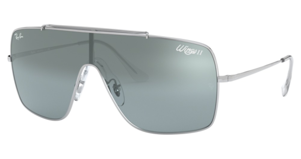 Ray-Ban RB3697 WINGS II sunglasses in Silver/Light Blue Mirror Silver