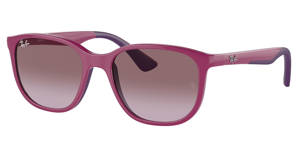 Ray-Ban RJ9078SF round sunglasses in Fucsia on Rubber Violet/Violet Gradient
