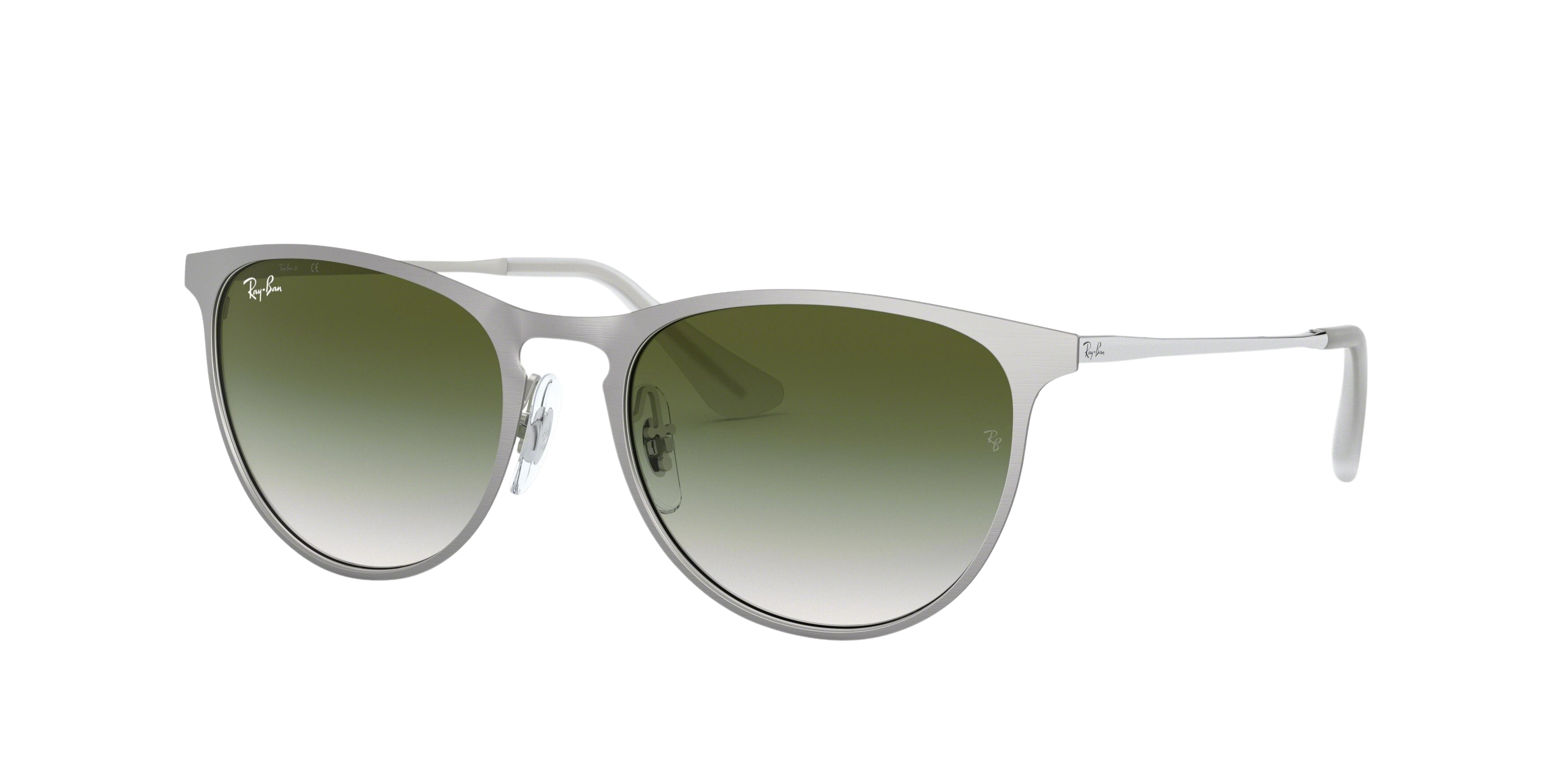 Ray-Ban RJ9538S round sunglasses in Brushed Silver