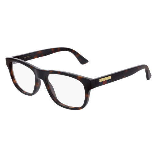 Gucci GG0768O rectangle eyeglasses in Havana Havana Transparent