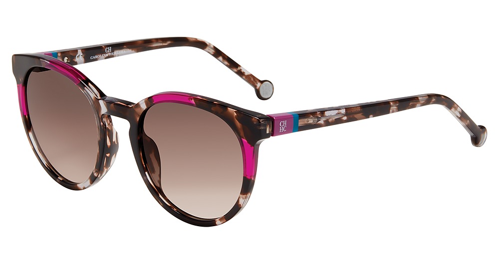 Carolina Herrera SHE845V round sunglasses in Tortoise 721 Y