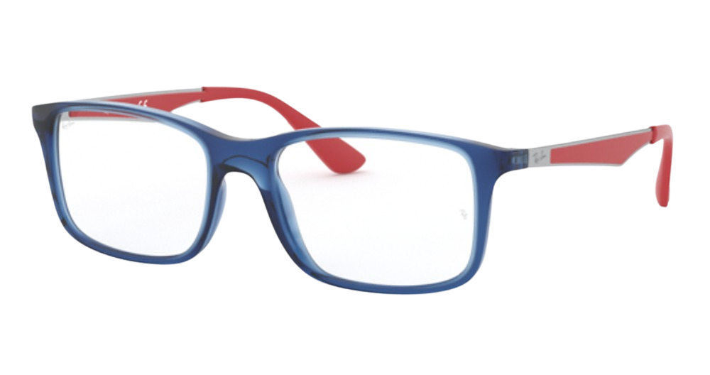 Ray-Ban RY1570 rectangle eyeglasses in Transparent Blue