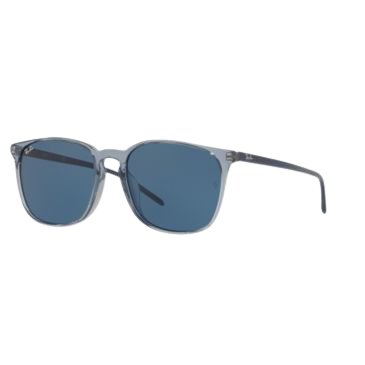 Ray-Ban RB4387F square sunglasses in Transparent Blue