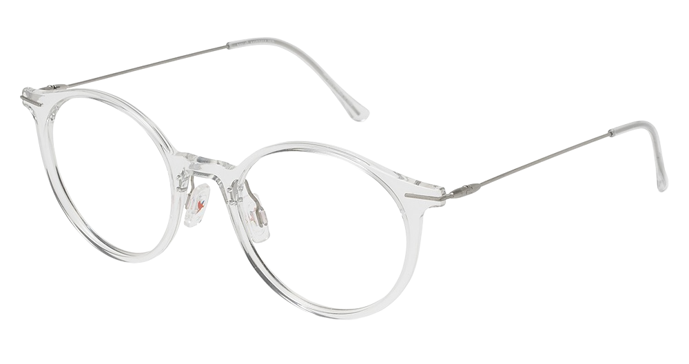 Crystal with Silver Temples