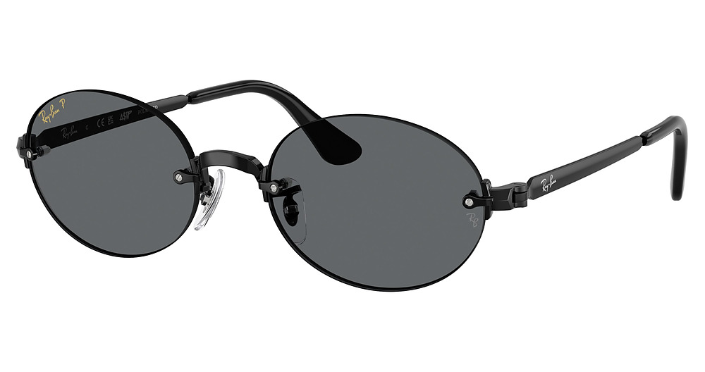 Ray-Ban RB3929 round sunglasses in Black/Dark Grey Polarized