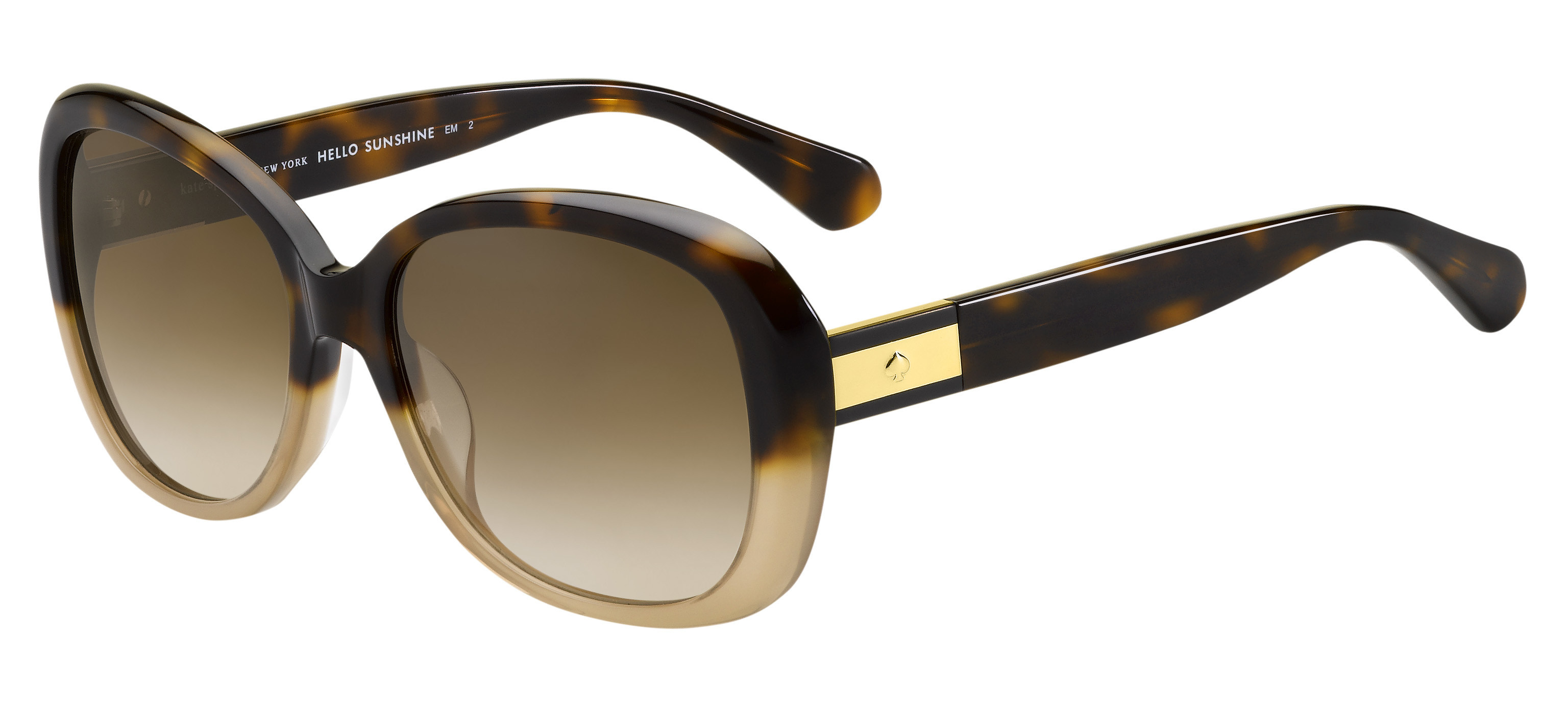 Kate Spade Judyann/P/S rectangle sunglasses in Havana Beige (Ha Brown Gradient)