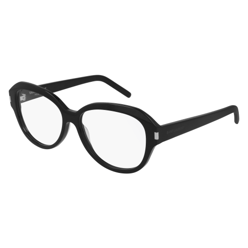 Saint Laurent SL 411 round sunglasses in Black Black Transparent