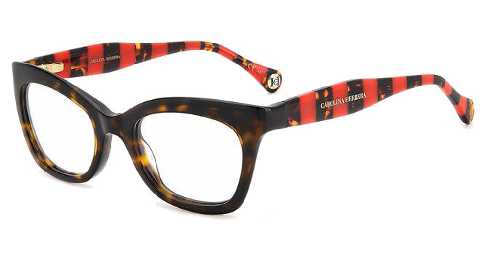 Carolina Herrera HER 0089 rectangle eyeglasses in Havanred