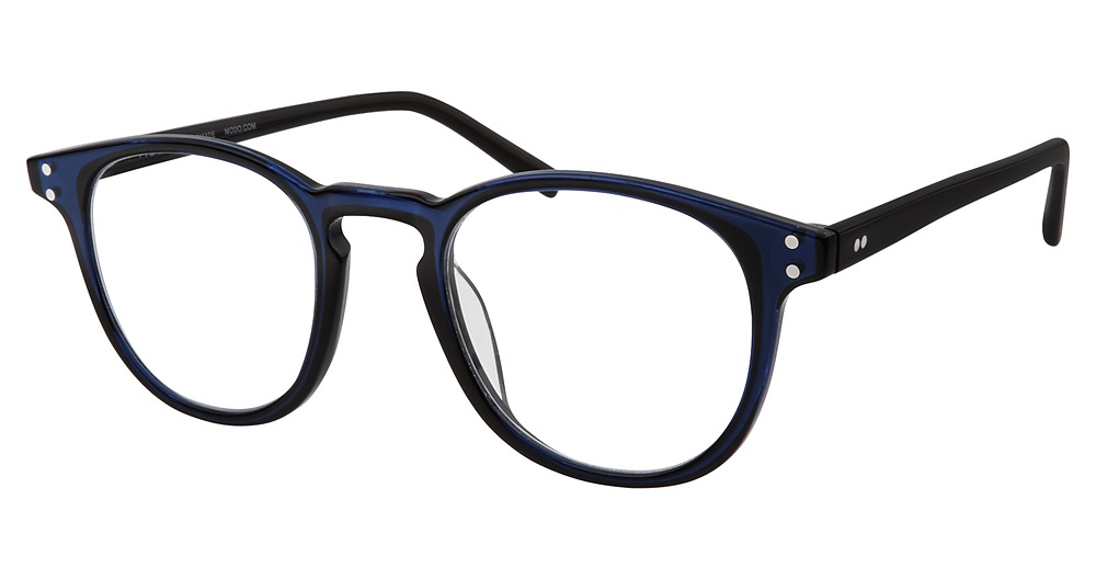 Modo 6609 round eyeglasses in Blue Black