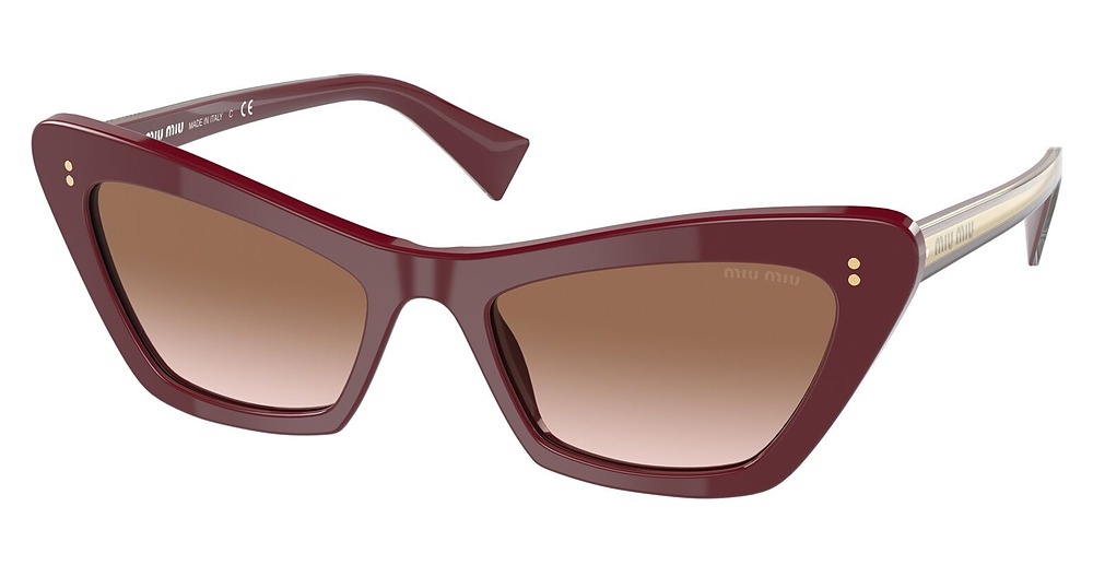 Miu Miu MU 03XS cateye sunglasses in Bordeaux/Brown Gradient