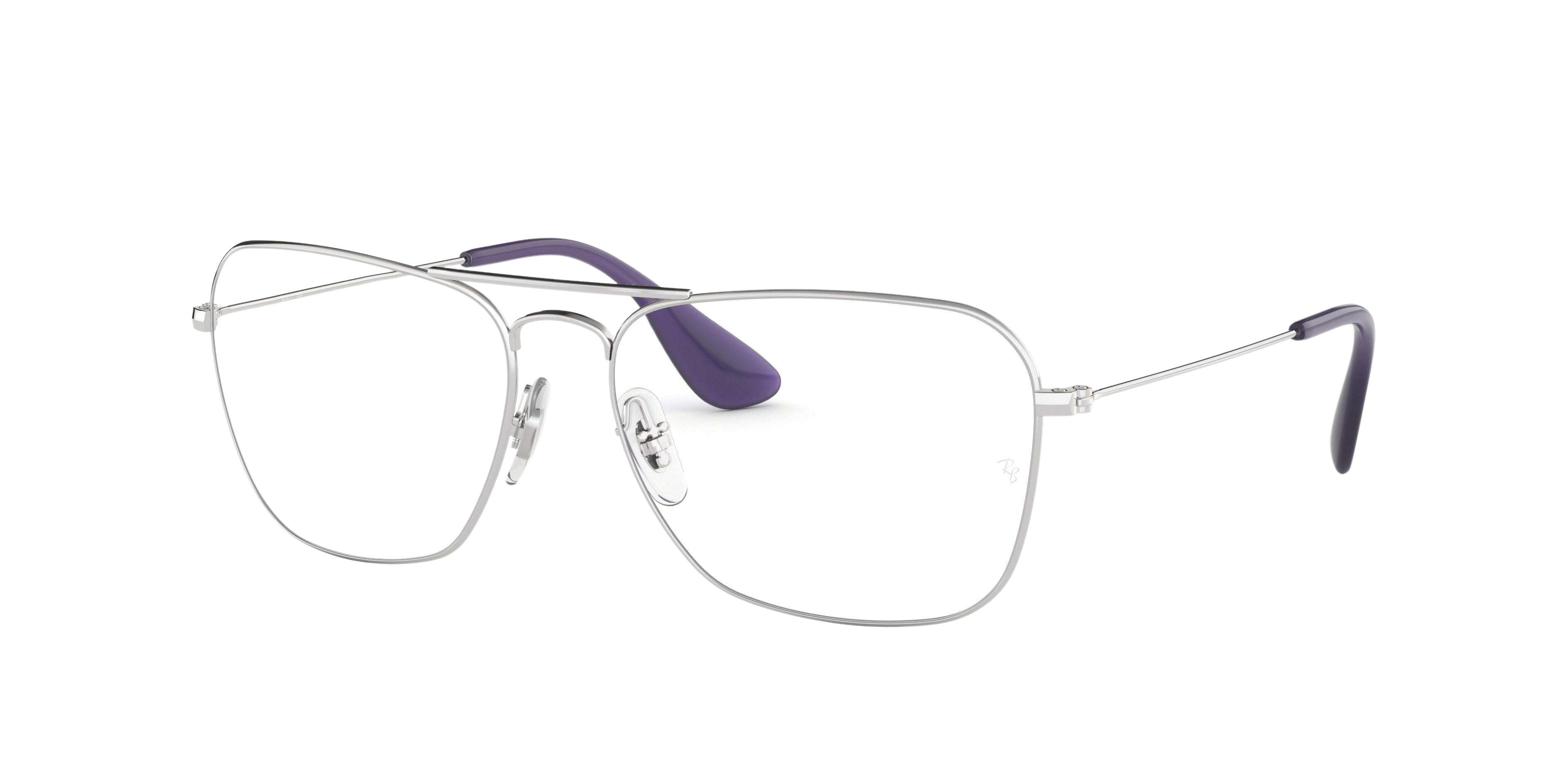 Ray-Ban RX3610V square eyeglasses in Silver