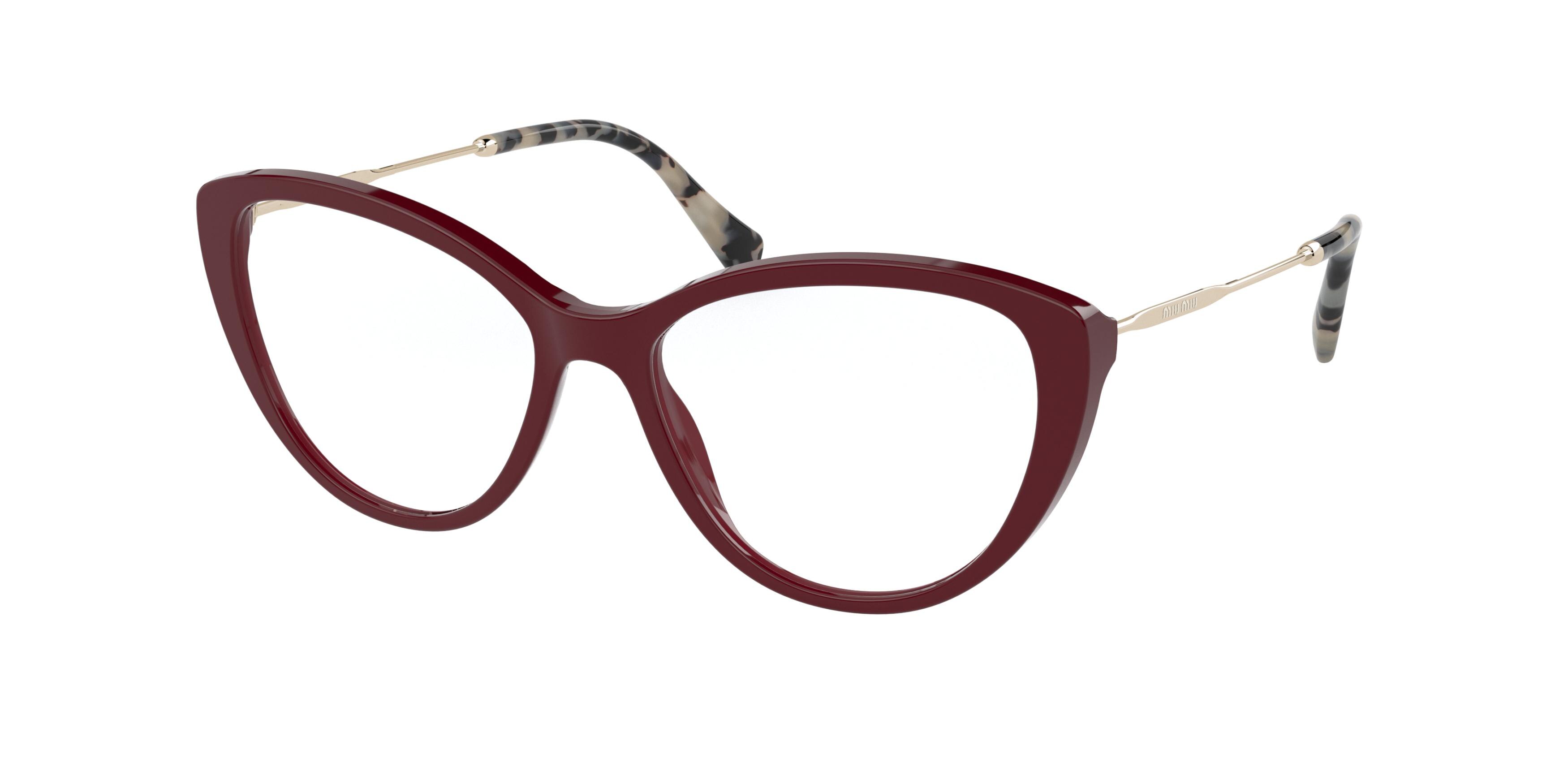 Miu Miu MU 02SV cateye eyeglasses in Bordeaux