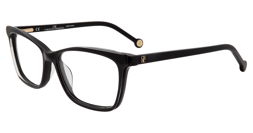 Carolina Herrera VHE805K cateye eyeglasses in Black 0 Z60