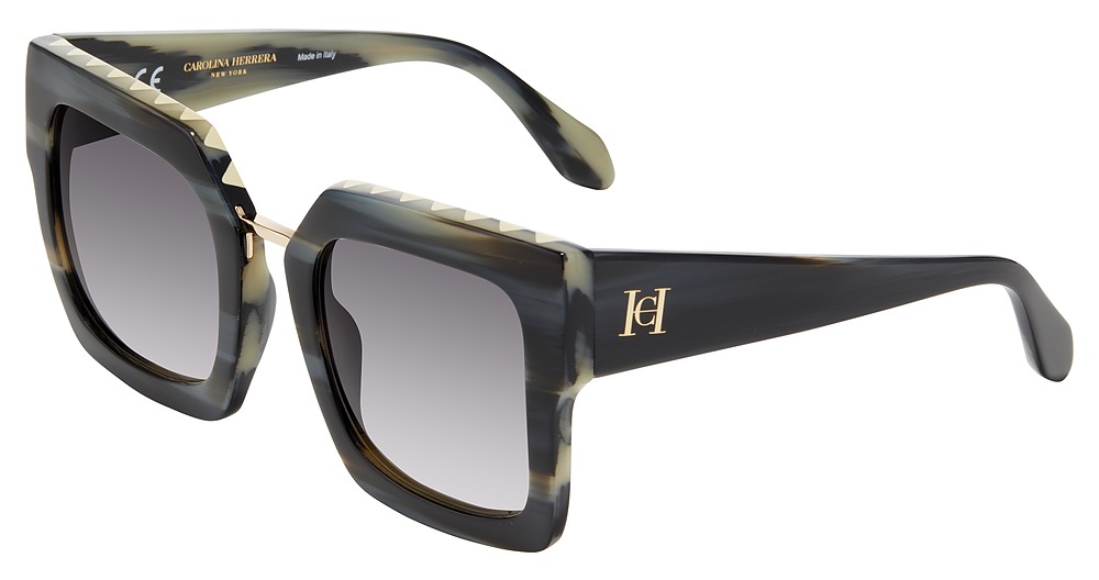 Carolina Herrera SHN606M square sunglasses in Smoke Horn 01 Cq