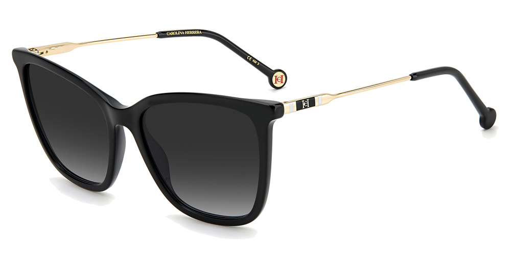 Carolina Herrera CH 0068/S rectangle sunglasses in Black/Dark Grey Shaded
