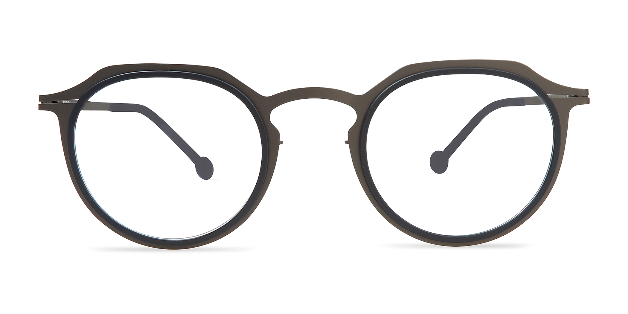 Modo DUOMO round eyeglasses in Navy/Gunmetal