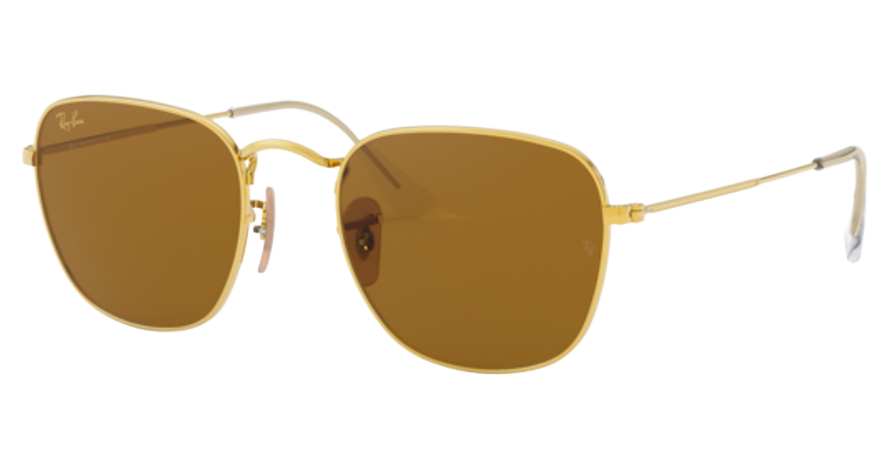 Ray-Ban RB3857 FRANK round sunglasses in Legend Gold/B 15 Brown