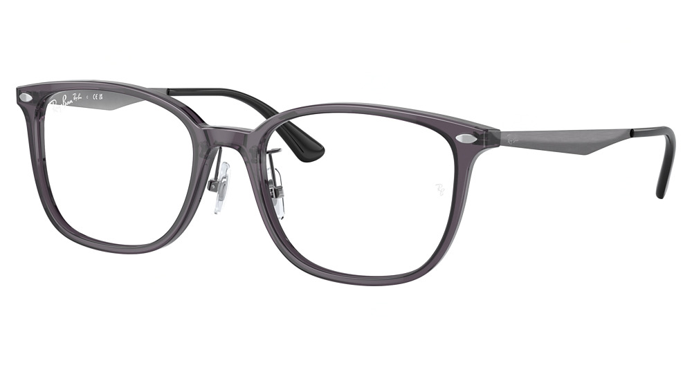 Ray-Ban RX5403D round eyeglasses in Transparent Grey