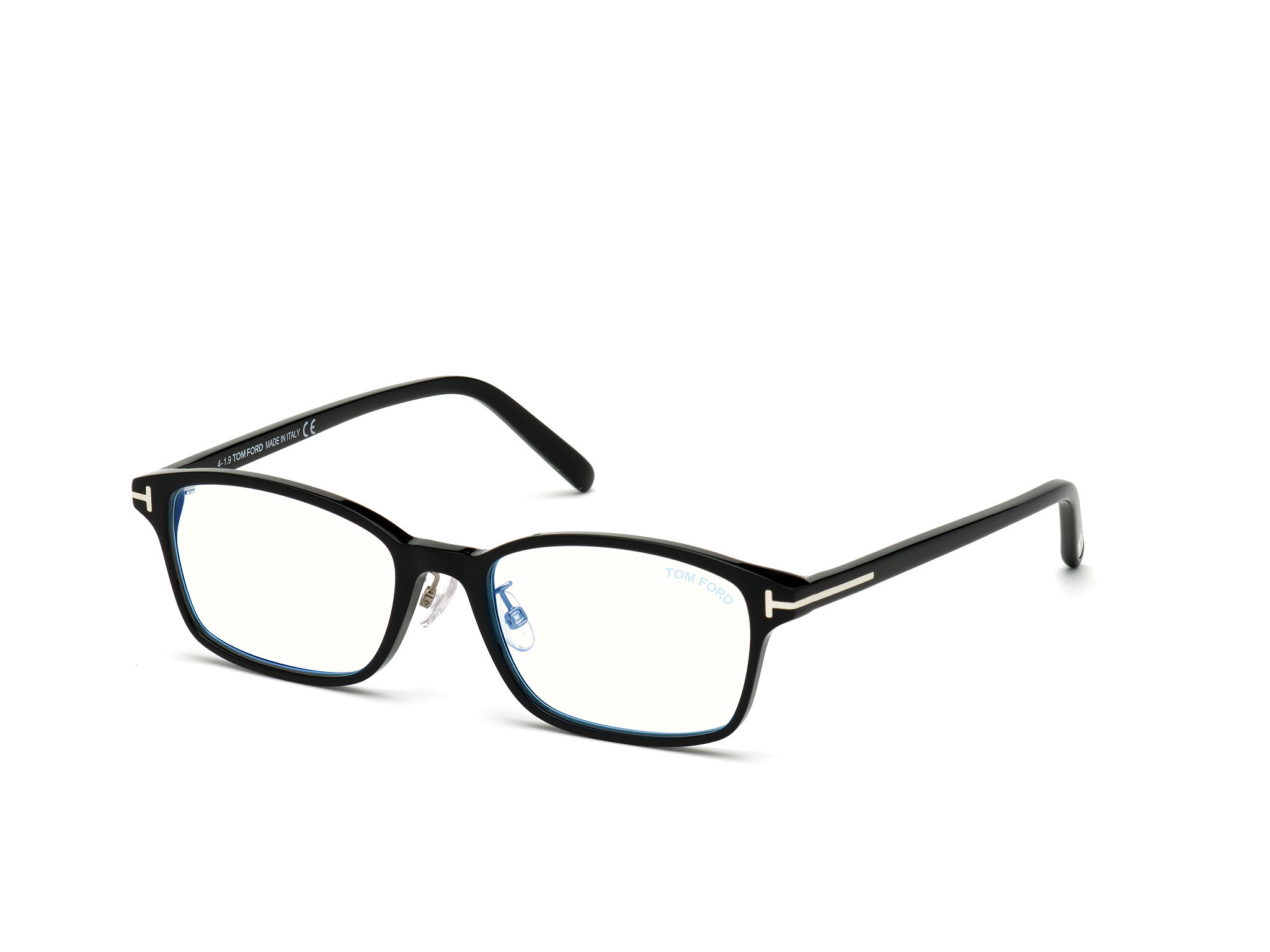 Shiny Black/ Blue Block Lenses
