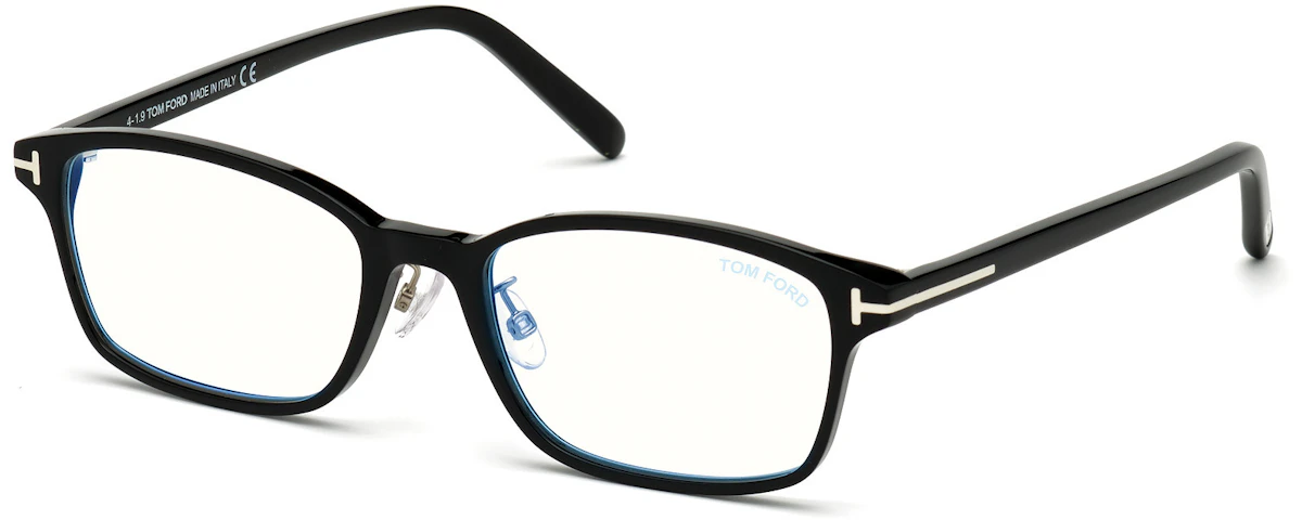 Shiny Black/ Blue Block Lenses