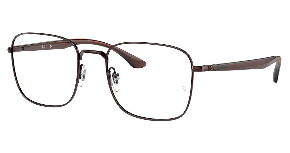 Ray-Ban RX6469 square eyeglasses in Dark Brown