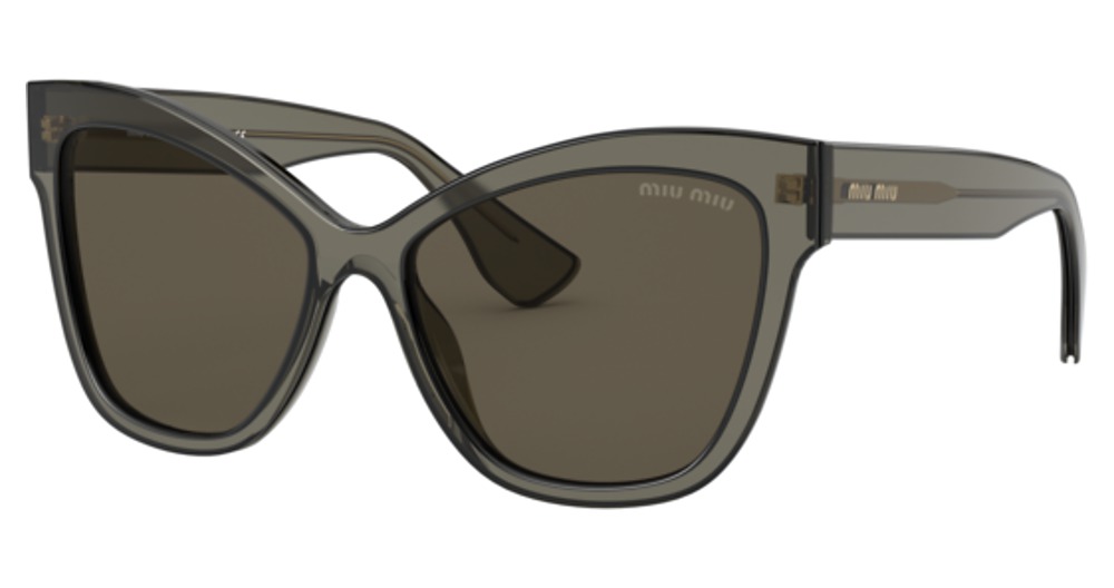 Miu Miu MU 08VS cateye sunglasses in Black/Dark Brown