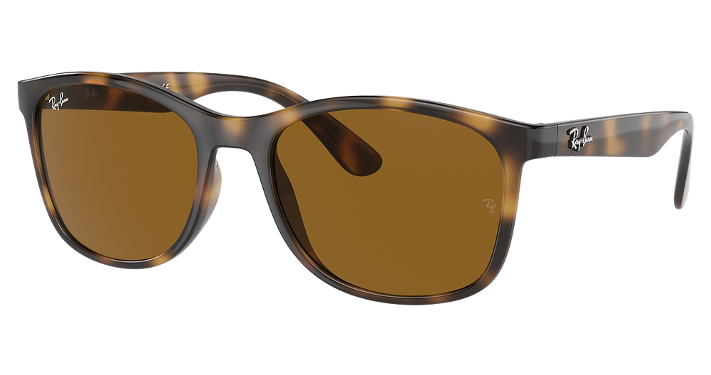 Ray-Ban RB4374F round sunglasses in Havana/Brown