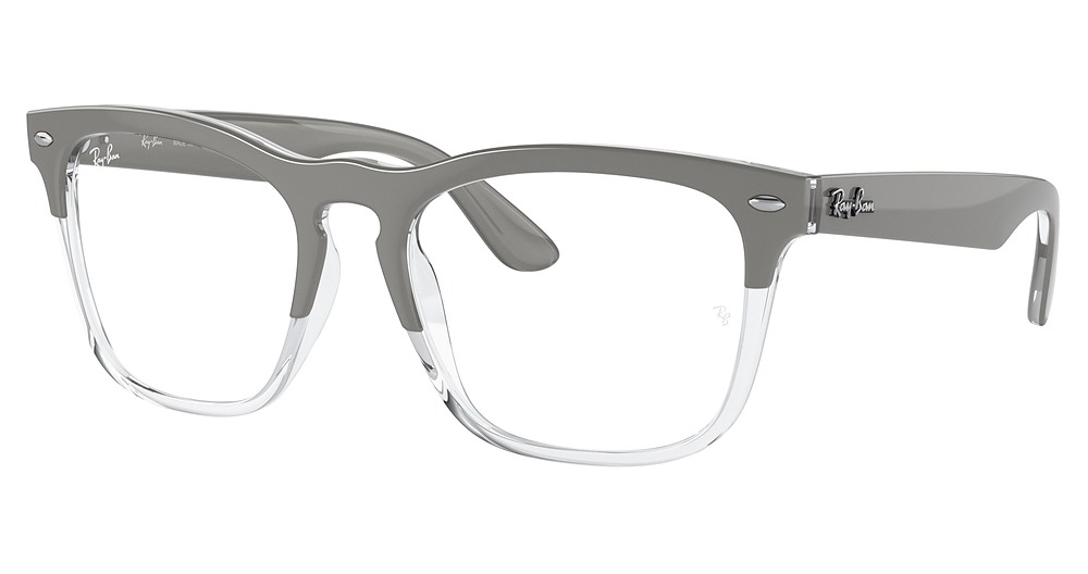 Ray-Ban RX4487VF STEVE round eyeglasses in Grey on Transparent
