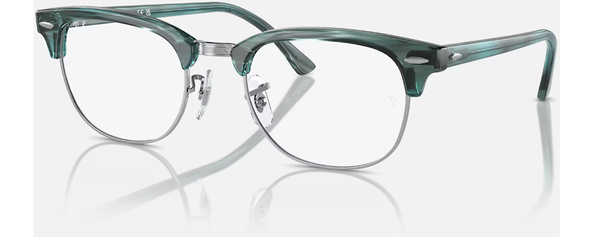 STRIPED GREEN ON SILVER