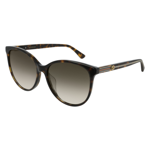 Gucci GG0377SK round sunglasses in Havana
