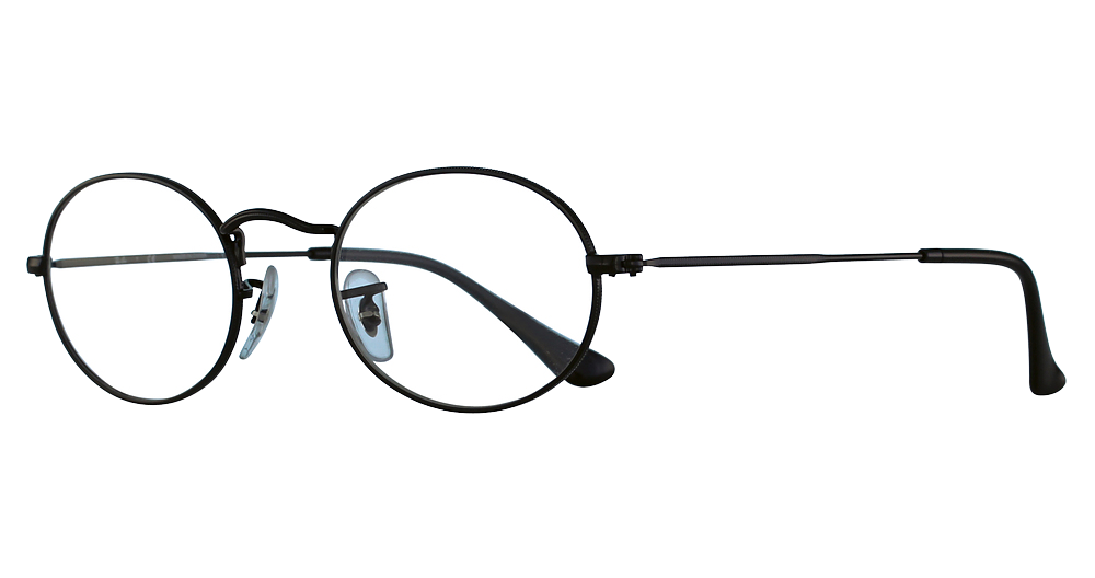Ray-Ban RX3547V OVAL round eyeglasses in Shiny Black