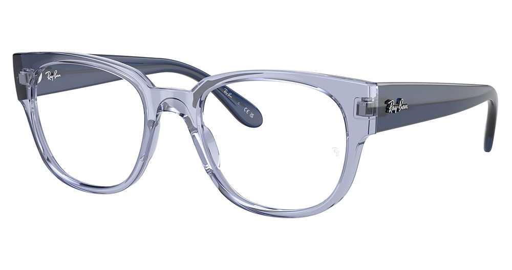 Ray-Ban RX7210 round eyeglasses in Transparent Light Violet