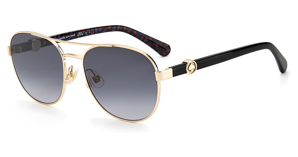 Kate Spade RAGLAN/G/S aviator sunglasses in Gold/Grey Shaded