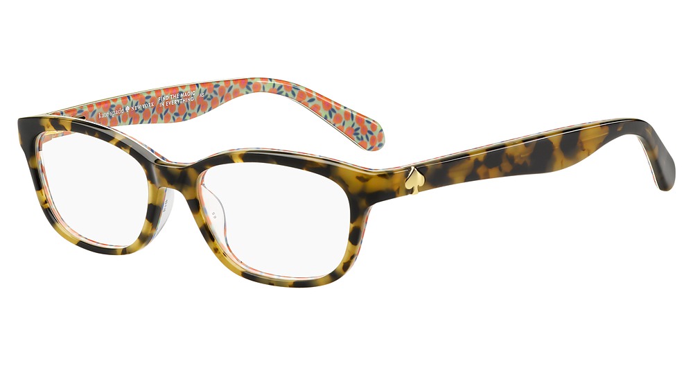 Kate Spade Brylie rectangle eyeglasses in Havana Ptrn Green
