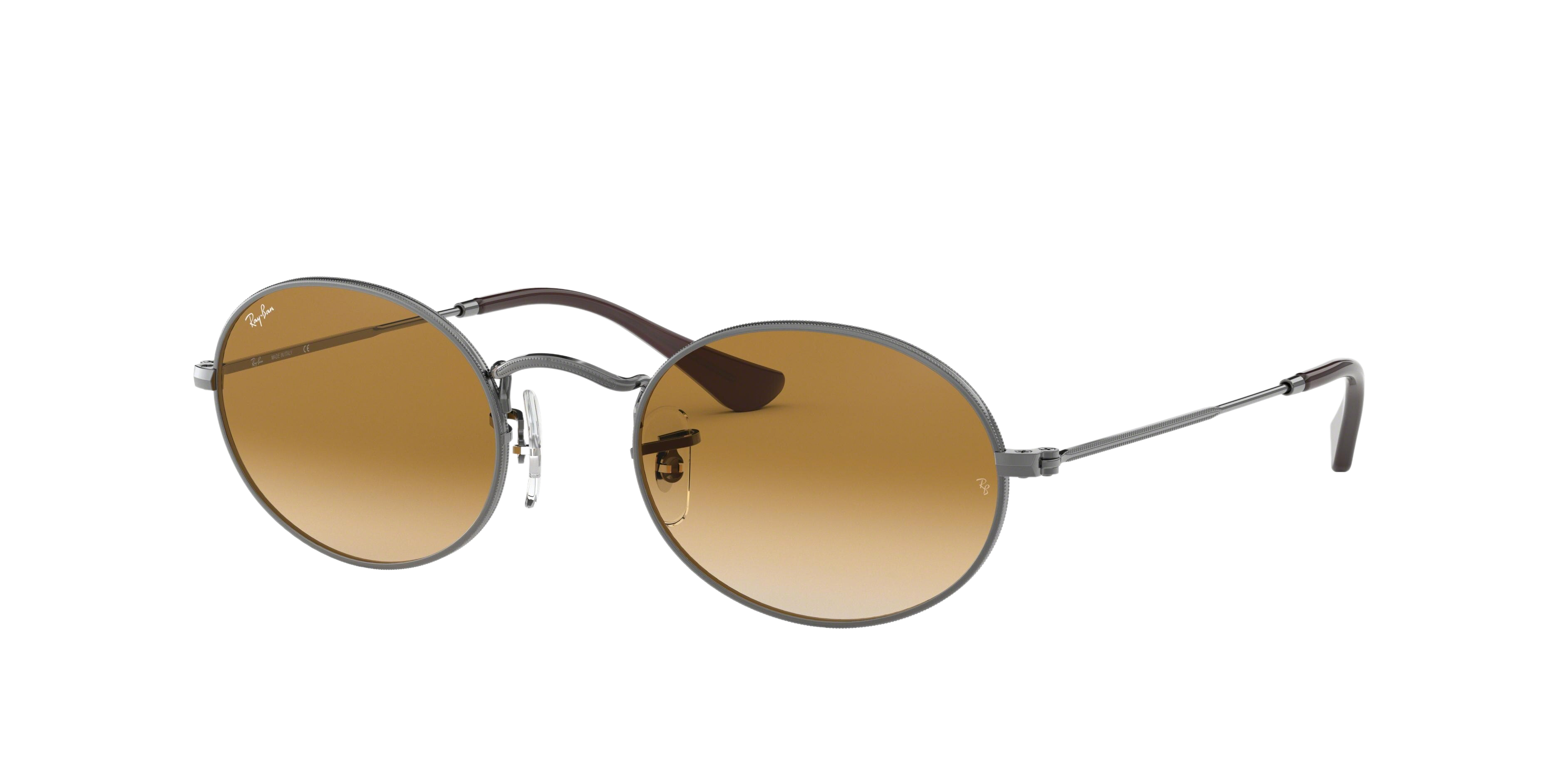 Ray-Ban RB3547N round sunglasses in Gunmetal