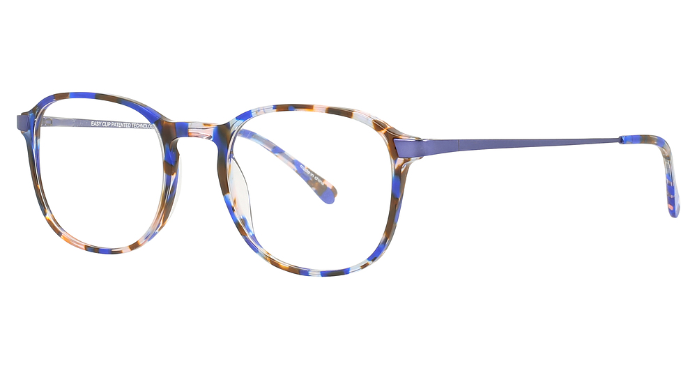 Blue & Light Pink Tortoise & Brushed Blue Steel