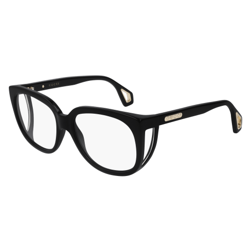 Gucci GG0470O aviator eyeglasses in Black Black Transparent