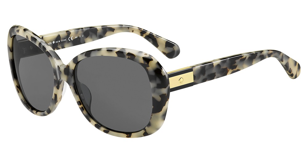 Kate Spade Judyann/P/S rectangle sunglasses in Ivory Havana/Grey Cp Pz