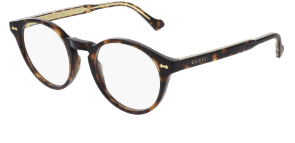 Gucci GG0738O round eyeglasses in Havana