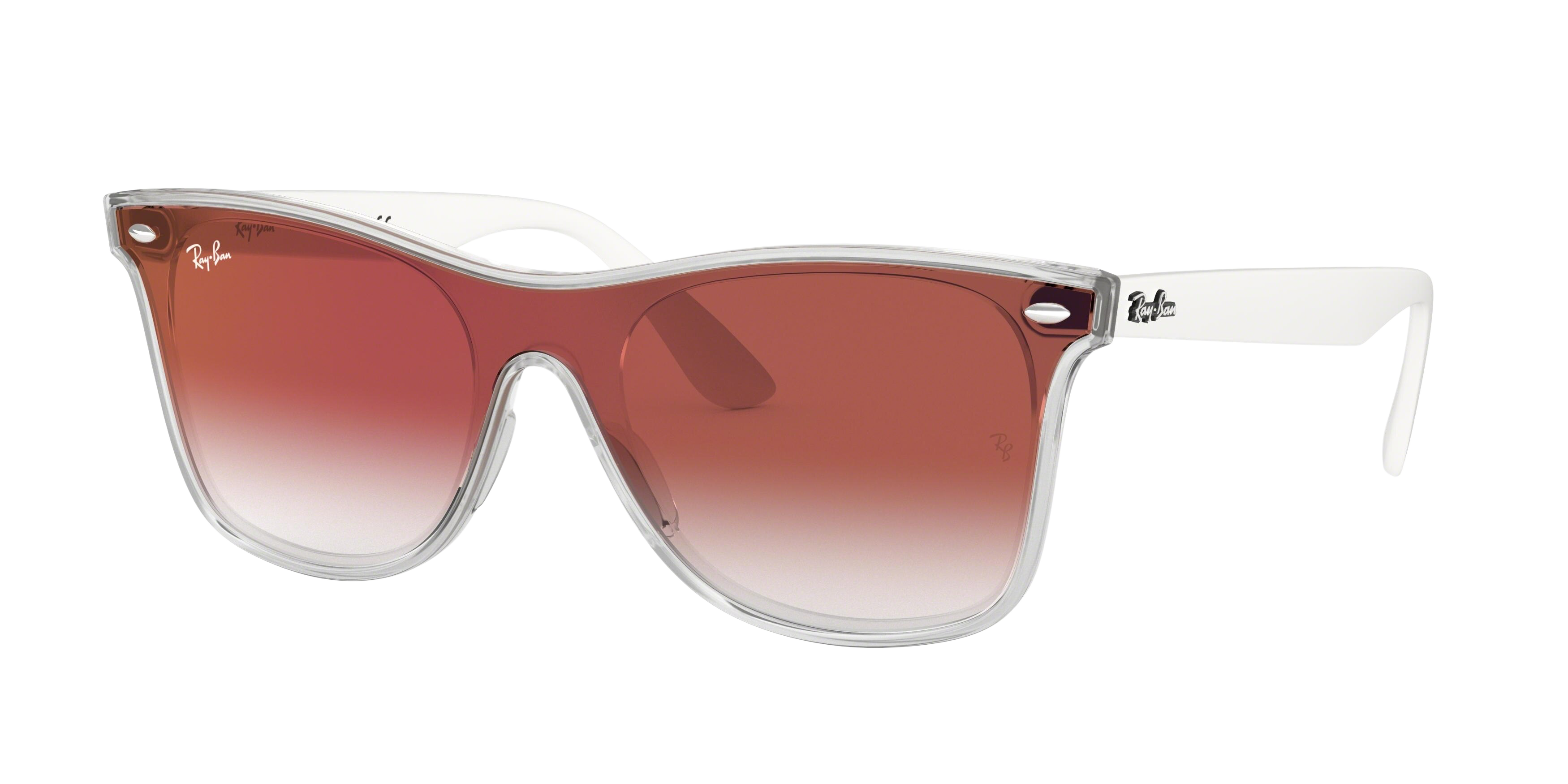 Ray-Ban RB4440NF square sunglasses in Matte Trasparent