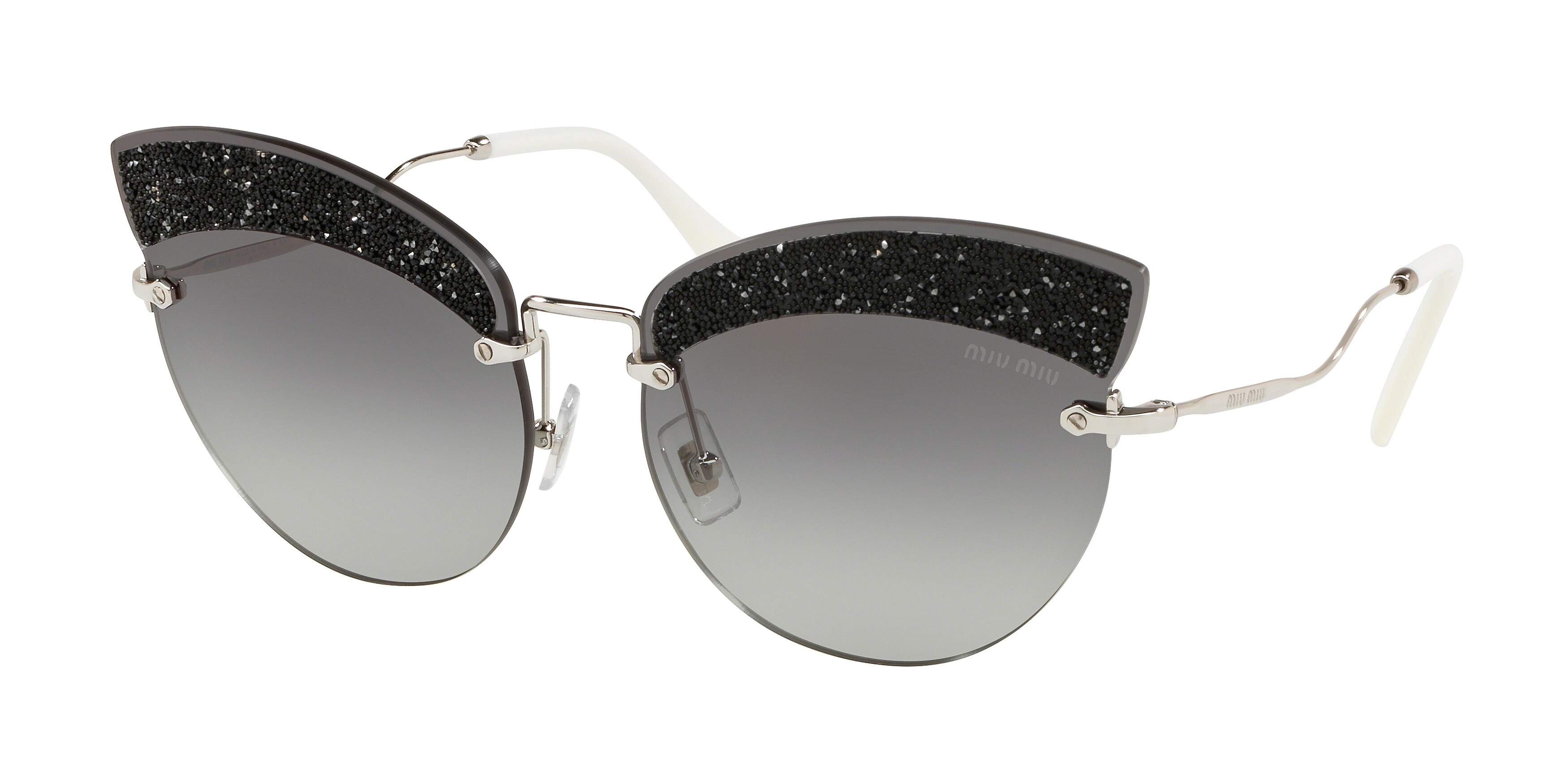 Miu Miu MU 58TS cateye sunglasses in Silver