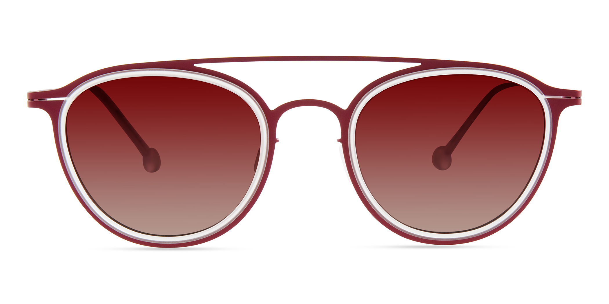 Modo TROTTER aviator sunglasses in Crystal/Red
