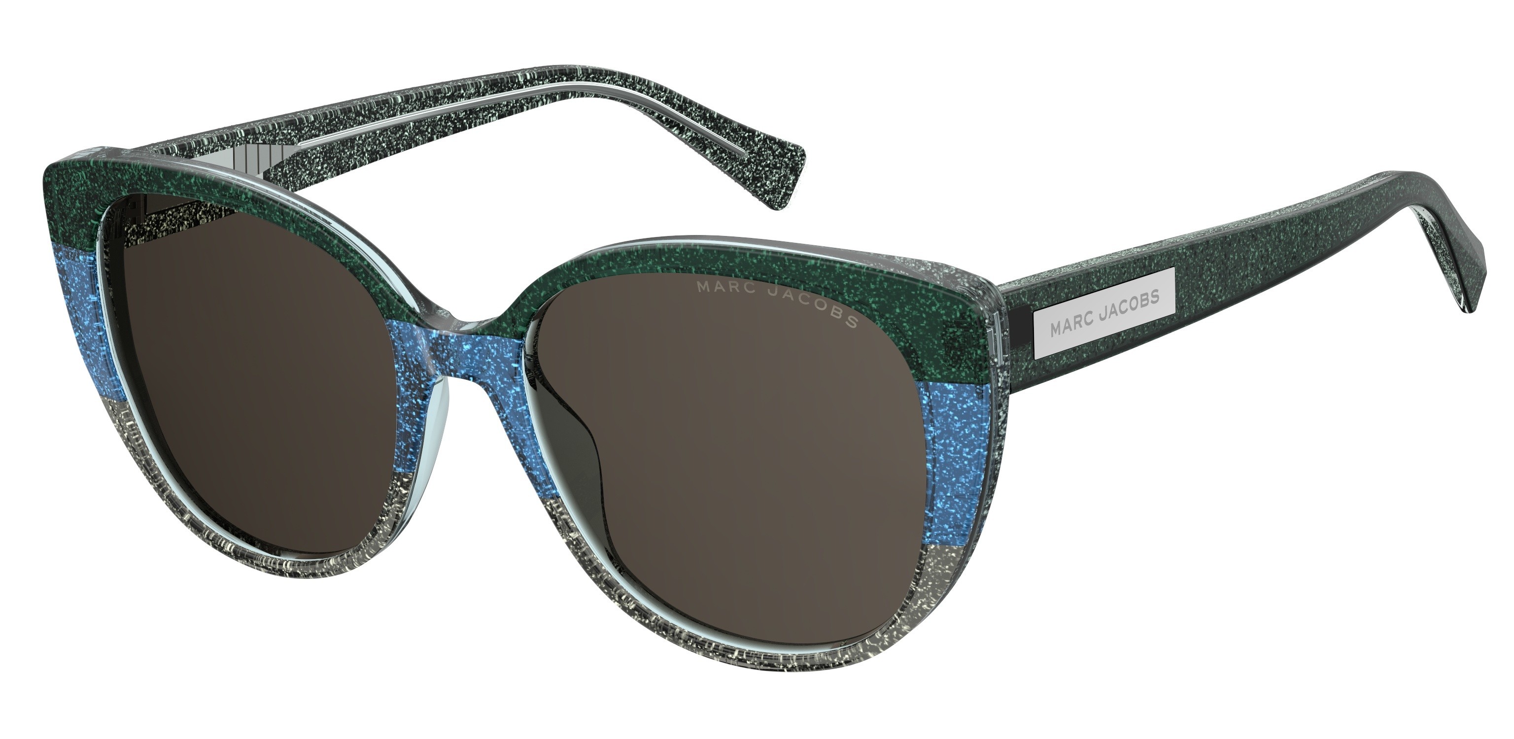 Marc Jacobs Marc 421/S cateye sunglasses in Green Blush Glitter (Ir Grey Blue)