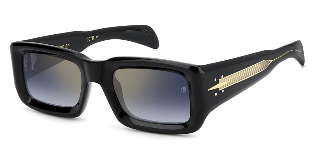 BLACK / BLUE SHADED GOLD MIRROR