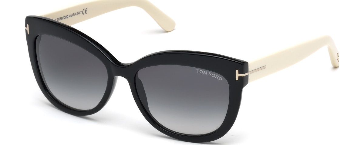 Shiny Black Front, Shiny Ivory Temples / Gradient Smoke Lenses